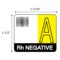 Nevs Label, A Rh Negative 1-1/2" x 1-7/10" White w/Yellow & Black LBW-0030 - alternate 2